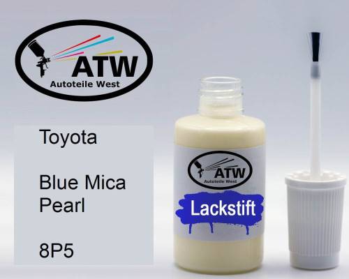 Toyota, Blue Mica Pearl, 8P5: 20ml Lackstift, von ATW Autoteile West.